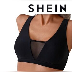 BLACK BIKINI TOP MESH WOMEN’S SHEIN